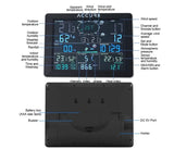 ACCUR8 DWS7100 7-in-1 Complete Solar-Powered WiFi Weather Station with Light Intensity, UV Monitoring & Weather Alerts