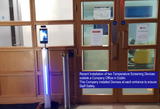Recent Installation of 2 Temperature Screening Fever Access Control Devices in a Dublin Office with Staff and Customer Entrances.